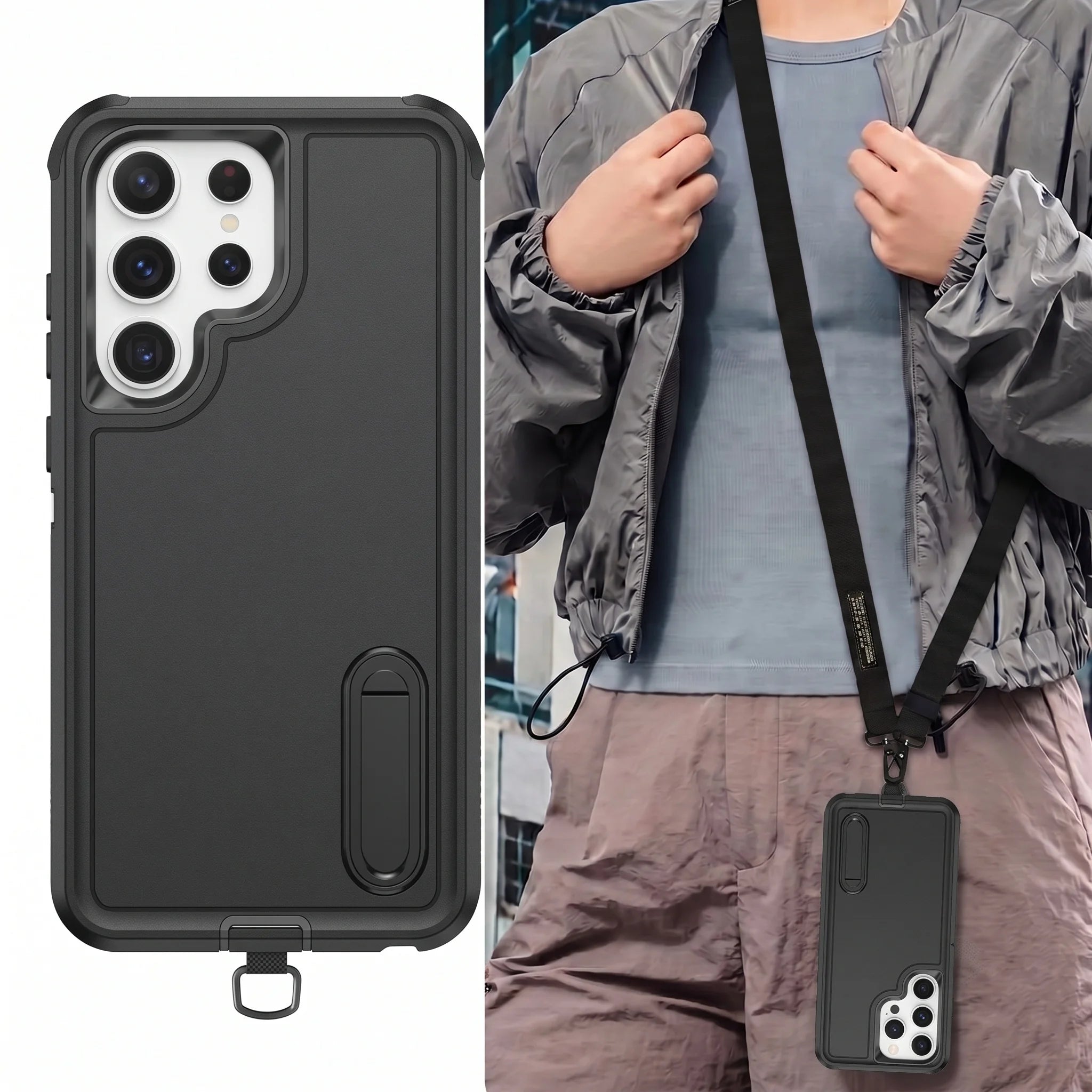 Shock Proof Lanyard Accessories Crossody Case for Samsung Galaxy S25 Ultra S25 FE S 25 Plus Edge S25ultra Phone Bag