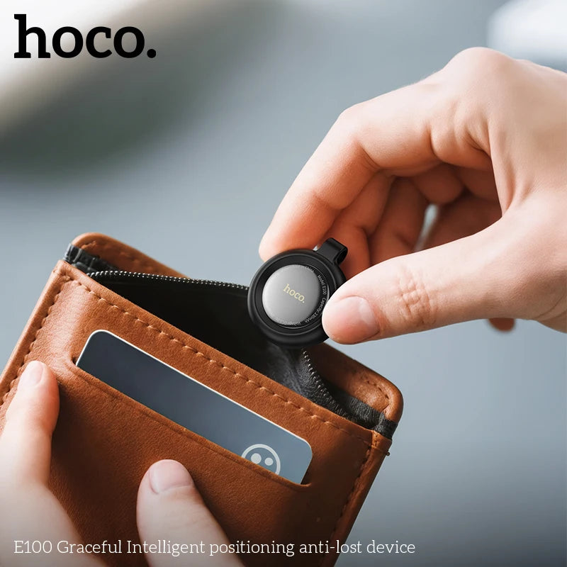 HOCO E100 Smart GPS Tracker Mini Tag Anti-Lost Device with Case for iOS Apple Find My App Car Key Pet Kids Thin Locator Finder