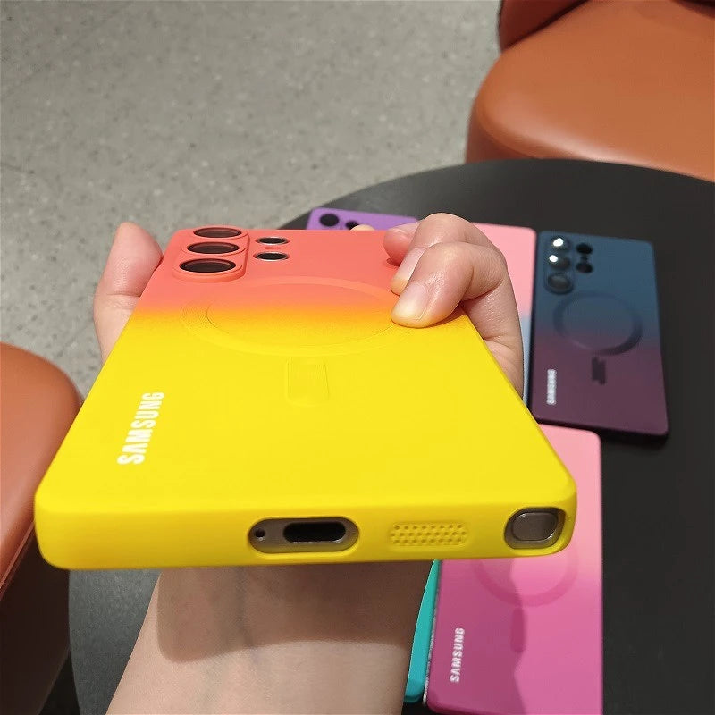 Comes With Lens Film Gradient Color Case For Samsung Galaxy S26 S25 FE S24 S23 S22 S21 S20 Ultra Plus S20 FE Soft Silicone Cover