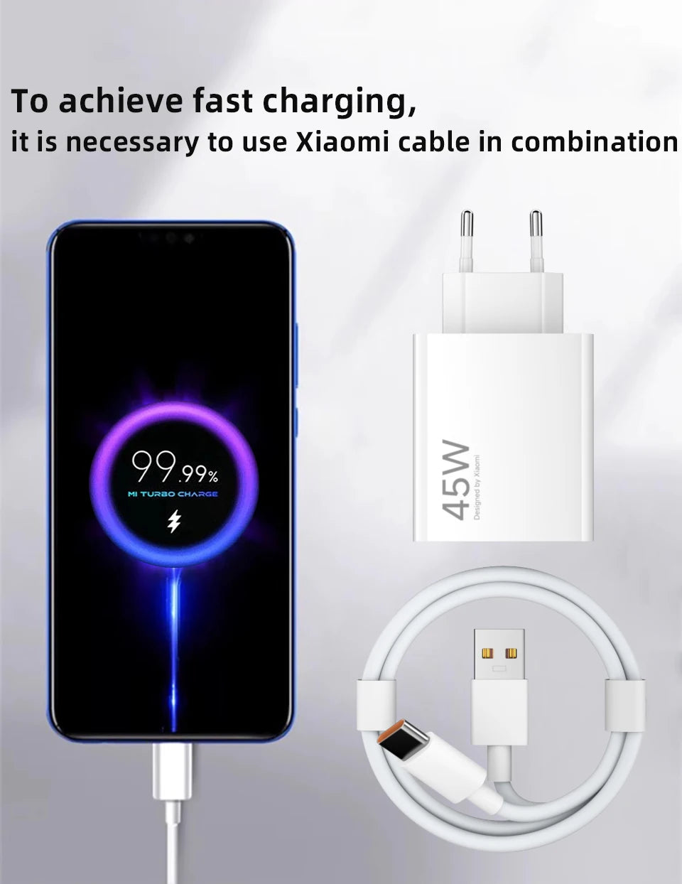 Oirginal XIAOMI 45W Charger Type C Turbo Charge Fast Charging Adapter Redmi Note 15 14 13 12 11 X Pro 10t Poco M7 X7 K40 Pad 6
