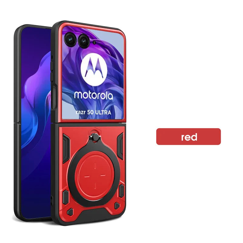 Heavy Duty Protective Magnetic Cover For Motorola Moto Razr 70 60 50 40 Ultra Razr+ 2026 2025 2024 Case With Ring Holder Stand