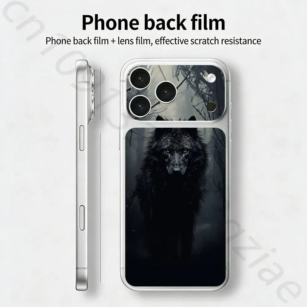 The Wolf For iPhone 17 pro Max /17 pro Full Cover Decal Skin Wrap 3D Colorful Rear Protective Sticker Film