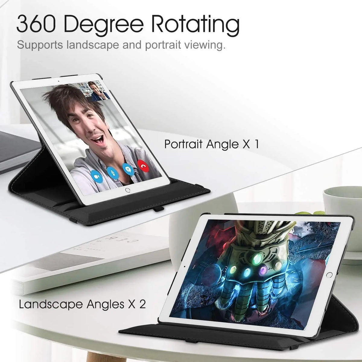 Case For Apple iPad Pro 12.9 2015/2017 360 Rotating Smart Cover iPad Air 13 2024 2025 12.9"2018-22 PU Leather Funda Tablet Shell