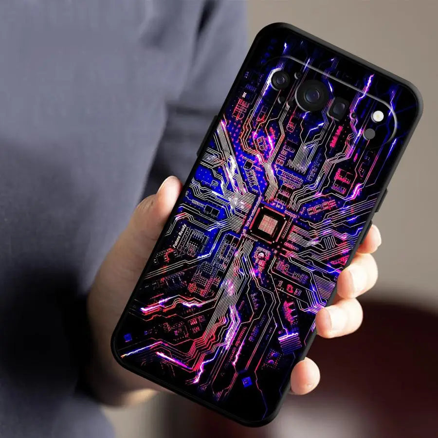 Retro Circuit Board Funda Phone Cover Case for Google Pixel 10A 9a 6a 6 7 8 Pro 8a 10 9 Pro XL 7a