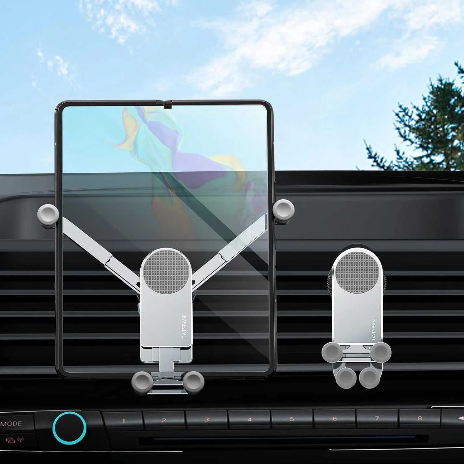 Eary Car Phone Tablet Holder Mount Air Vent Gravity Automobile Stand for iPhone 17 16 iPad Mini Samsung Galaxy Z Fold 7 6 5 S25