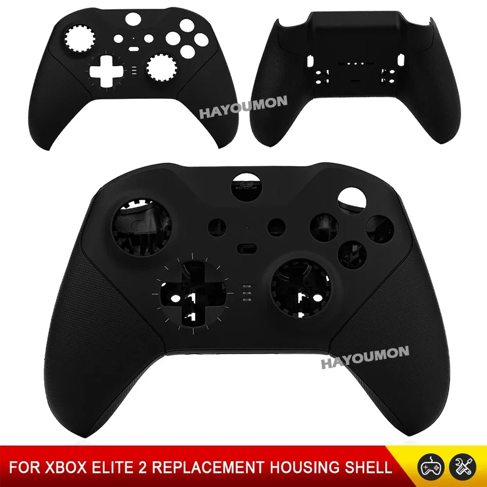 Front Back Full Housing Shell Faceplate Cover Replacement for Xbox Elite Series 2 Controller Shell Case Cover Black White