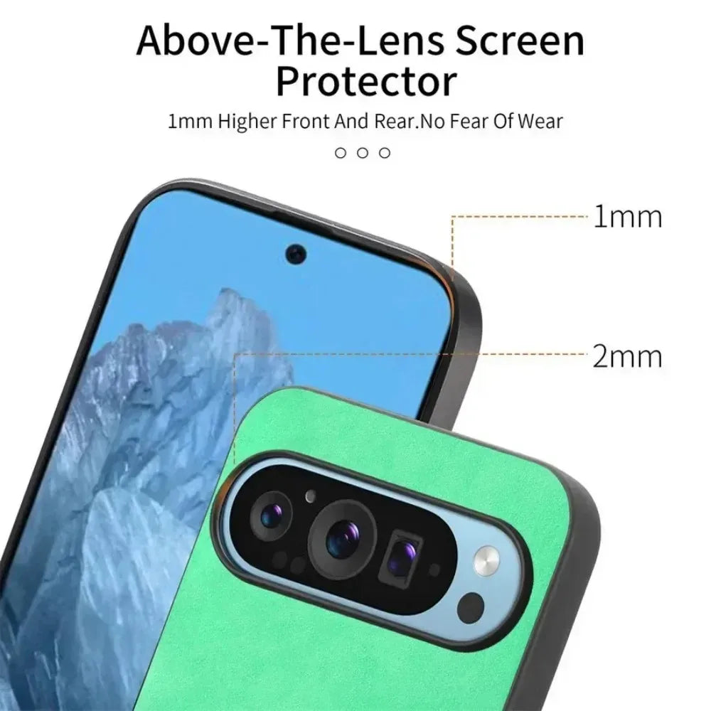Fashion Skin-friendly Leather Slim Case For Google Pixel 10 9 Pro XL 8 7 9A 8A 7A Magnetic Charge Full-Pack Shockproof Cover