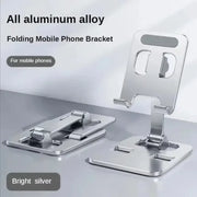 Universal Mobile Phone Holder Foldable Desk Phone Holder Mount Stand For iPhone 12-16 Tablet Desktop Aluminum Alloy Holder