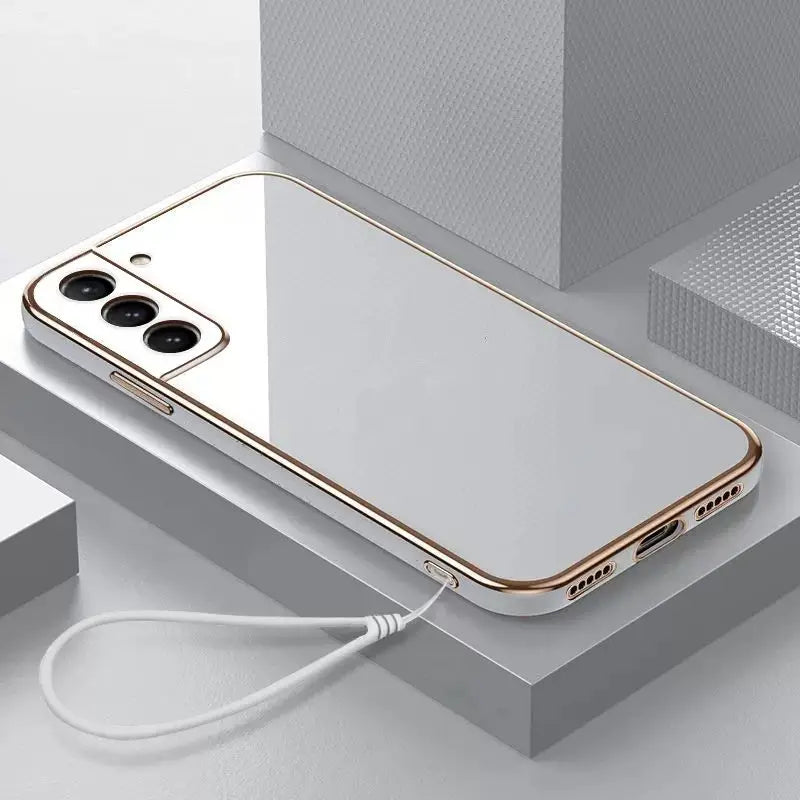 For Samsung S21 Case Galaxy S21+ Luxury Square Plating Galaxy S21 Plus S21 FE Phone Case ShockProof Soft TPU Silicone Back Cover