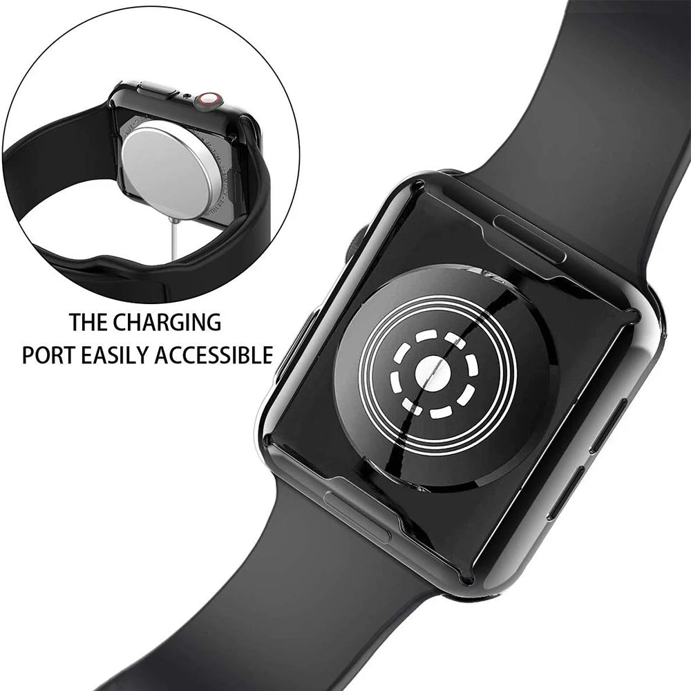 Screen Protector for Apple Watch Ultra 4 3 2 49 41 44 40 45 46 42mm TPU Bumper Cover Case for iWatch Series 11 10 12 9 8 7 SE 6