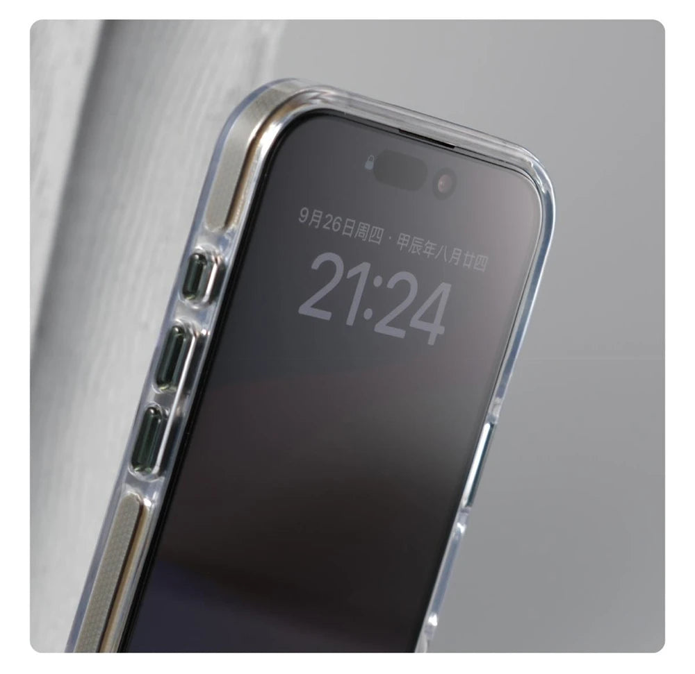 Luxury Magnetic Shockproof Clear Bumper Case for iPhone 17 Pro Max Air 16 15 14 13 12 Plus For Magsafe Lens Protect Stand Cover
