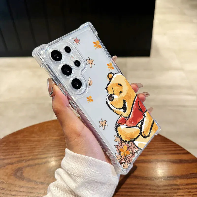 Winnie Pooh Eeyore Tigger Piglet Clear Phone Case For Samsung Galaxy S26 S25 S24 Ultra S23 S22 Plus S21 S20 FE 5G Silicone Cover