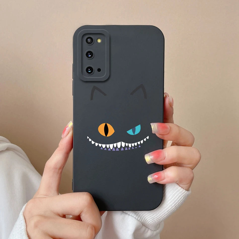 For Samsung S20 FE Plus Ultra Phone Case Funny Camera Protection New Liquid Silicone Cover For Galaxy S20FE S 20 S20Plus Funda