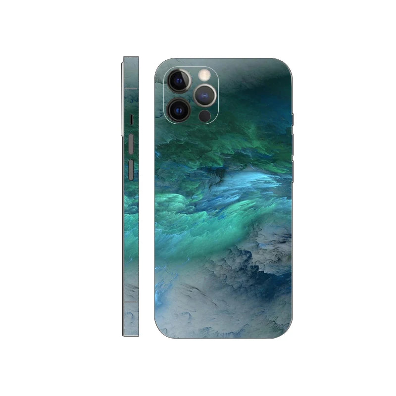 Colorful Decal Skin for iPhone 17 16 15 14 Pro Max Back Film Cover Wrap Rear Screen Protector Anti-scratch Durable Sticker