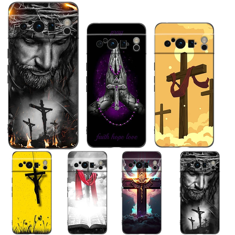 Faith Christian Religious Jesus Clear For Google Pixel 9 8 7 6 7A 6A Pro Shockproof Soft TPU Cover Pixel 9 Pro XL Phone Case Bag