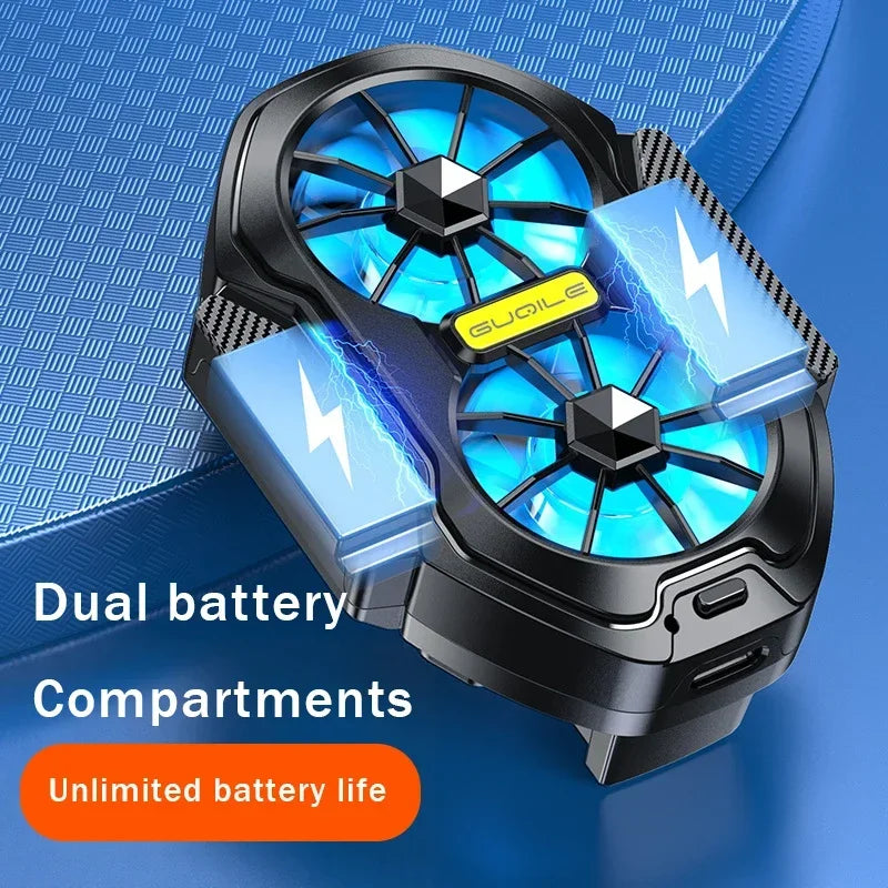 2025 New FS01 Dual - Fan Mobile Phone Cooler, Cools Down In 10 Seconds + Wireless Battery Life,  Relieves Heat  For Your Phone