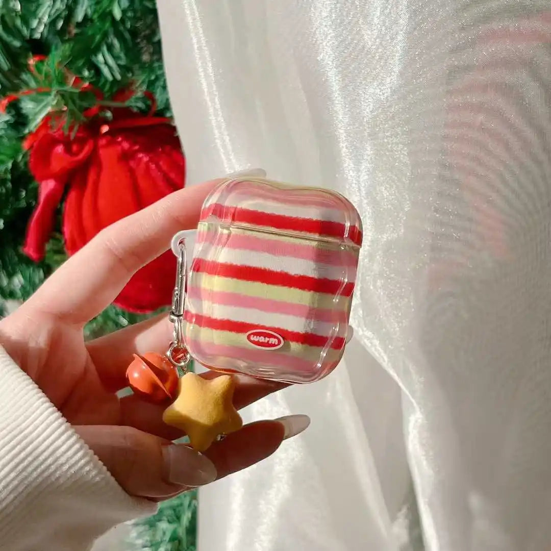 For Apple AirPods Pro3 2025 New Case AirPods 1 2 3 4 Pro2 Earbuds Cover Strawberry Cute Snowflake Winter Elk Protective Sleeve