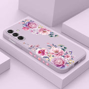 Satin Brocade Phone Case For Samsung Galaxy S25FE  S24 S23 S22 S21 S20 Ultra Plus FE Note 20 Ultra 10 Plus Cover