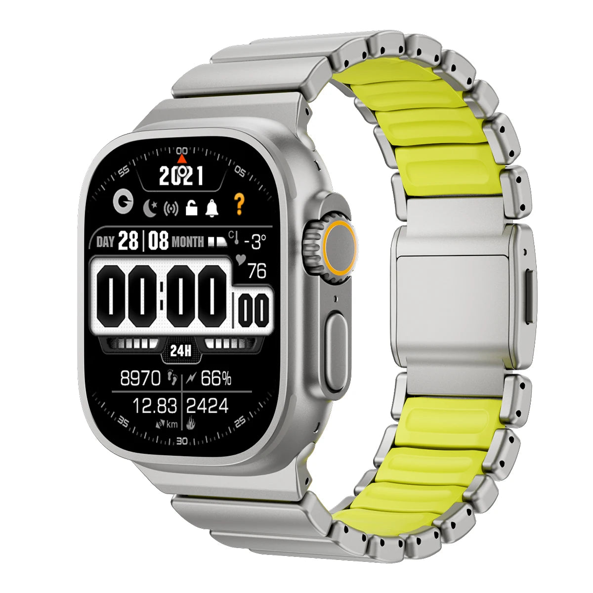 Titanium Silicone Magnetic Strap for Apple Watch Ultra 4/3/2 49mm Series 12/11/10 46mm Metal Band for Iwatch 9 8 7 45mm SE3 44mm