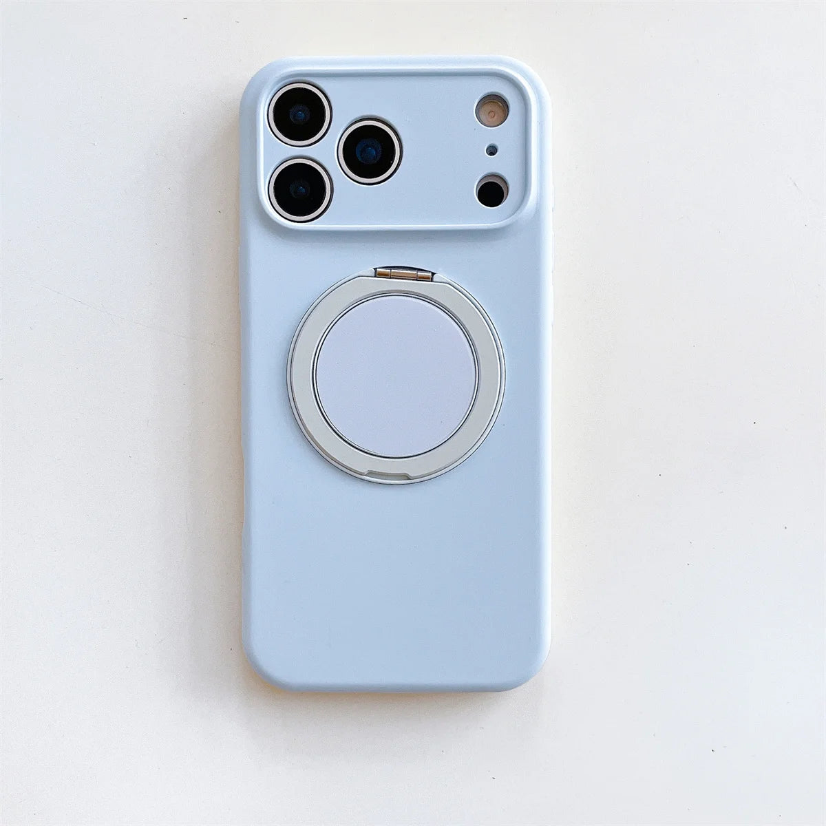 360 Rotate Bracket for Magsafe Magnetic Phone Case for IPhone 17 Air 16 15 14  Pro Max Stand Silicone Soft Protective Cover