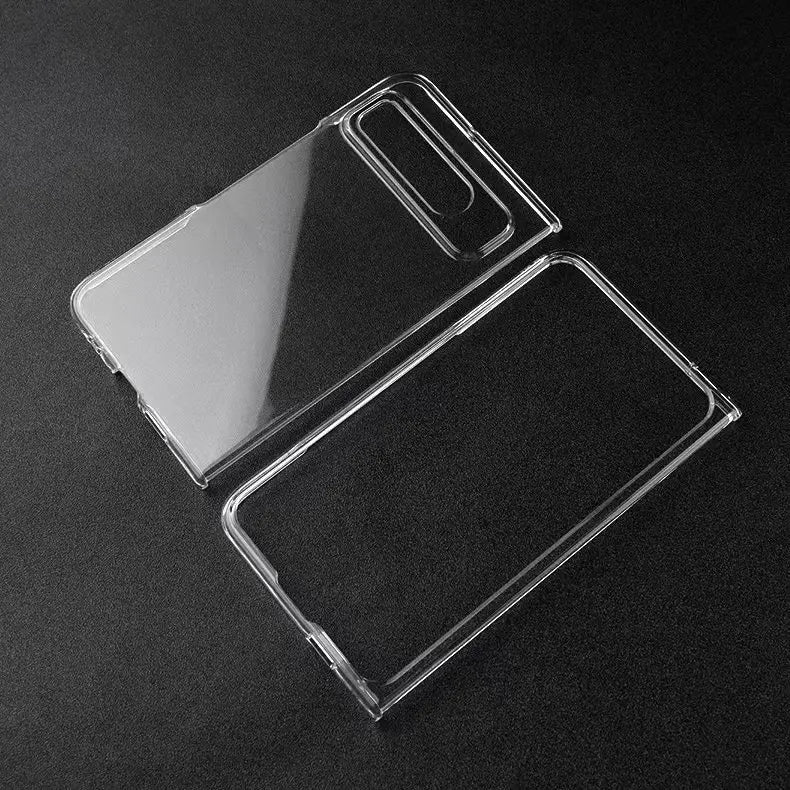 For Google Pixel Fold Transparent Plastic PC Hard Shell Shockproof Full Protective Back Cover On Google Pixel Fold