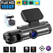 ZNLYRION M8-32GB Full HD 1080P Car Dashcam Front+Interior+Rear Camera 130° Wide Angle Night Vision G-Sensor Parking Monitor Car Driving Recorder