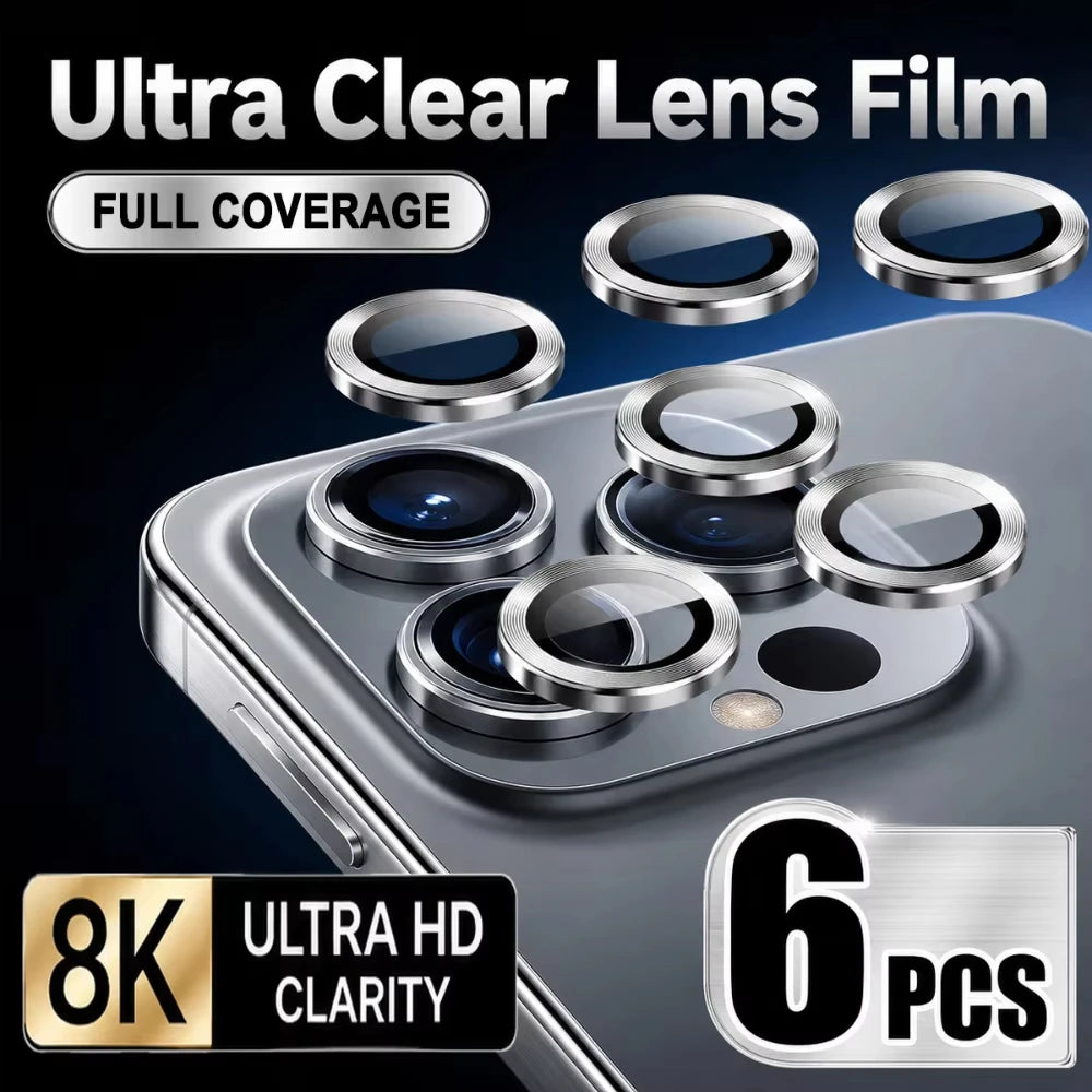 6PCS Camera Lens Protector Glass For iPhone 18 Pro Max 17 16 Plus 15 14 13 Mini 12 11 Air Ultra HD Tempered Glass Camera Film