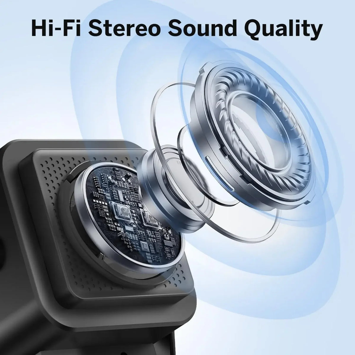 5 In 1 Wireless Induction Speaker Phone Holder with 8 RGB Modes HIFI Sound Bluetooth Desktop Stand