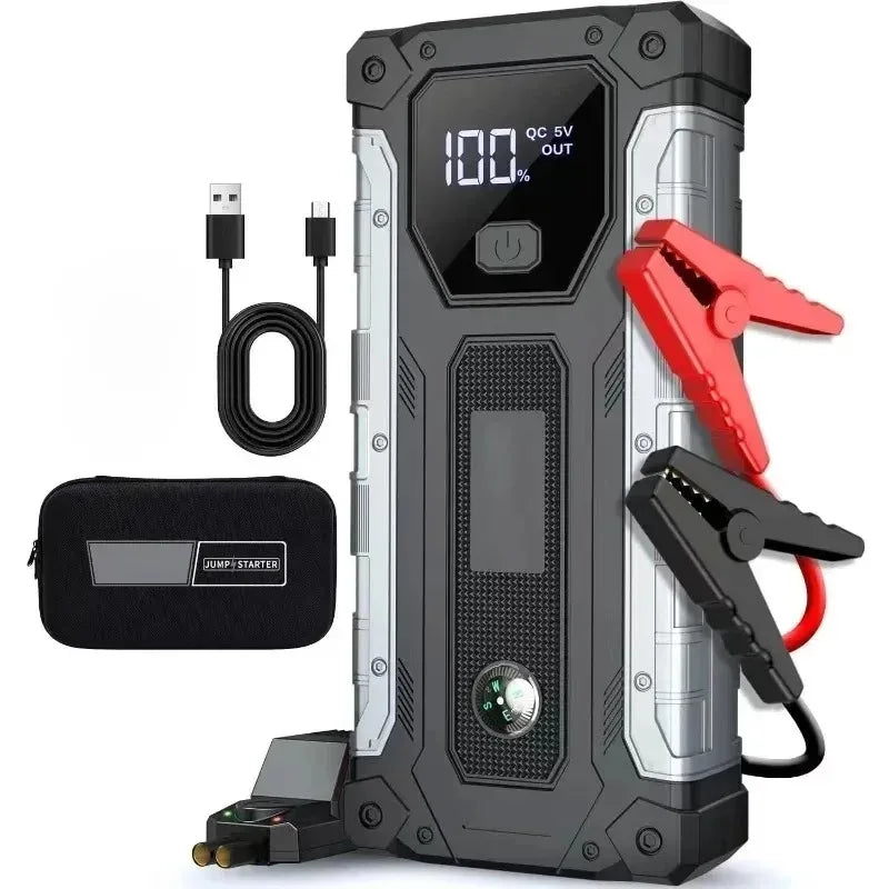 6000A Car Jump Starter Power Bank 12V – Emergency Booster for SUV, Truck, Petrol & Diesel with LED Flashlight & Dual USB Charger