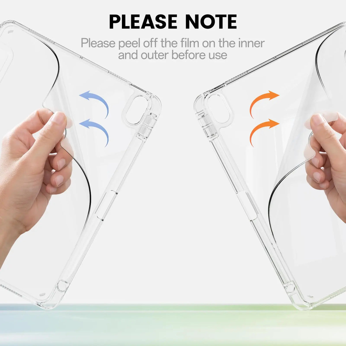 Tablet Case for Apple iPad (A16) 11th Generation 11 Inch 2025 / 10th Generation 10.9 Inch 2022 Transparent Back Smart Cover