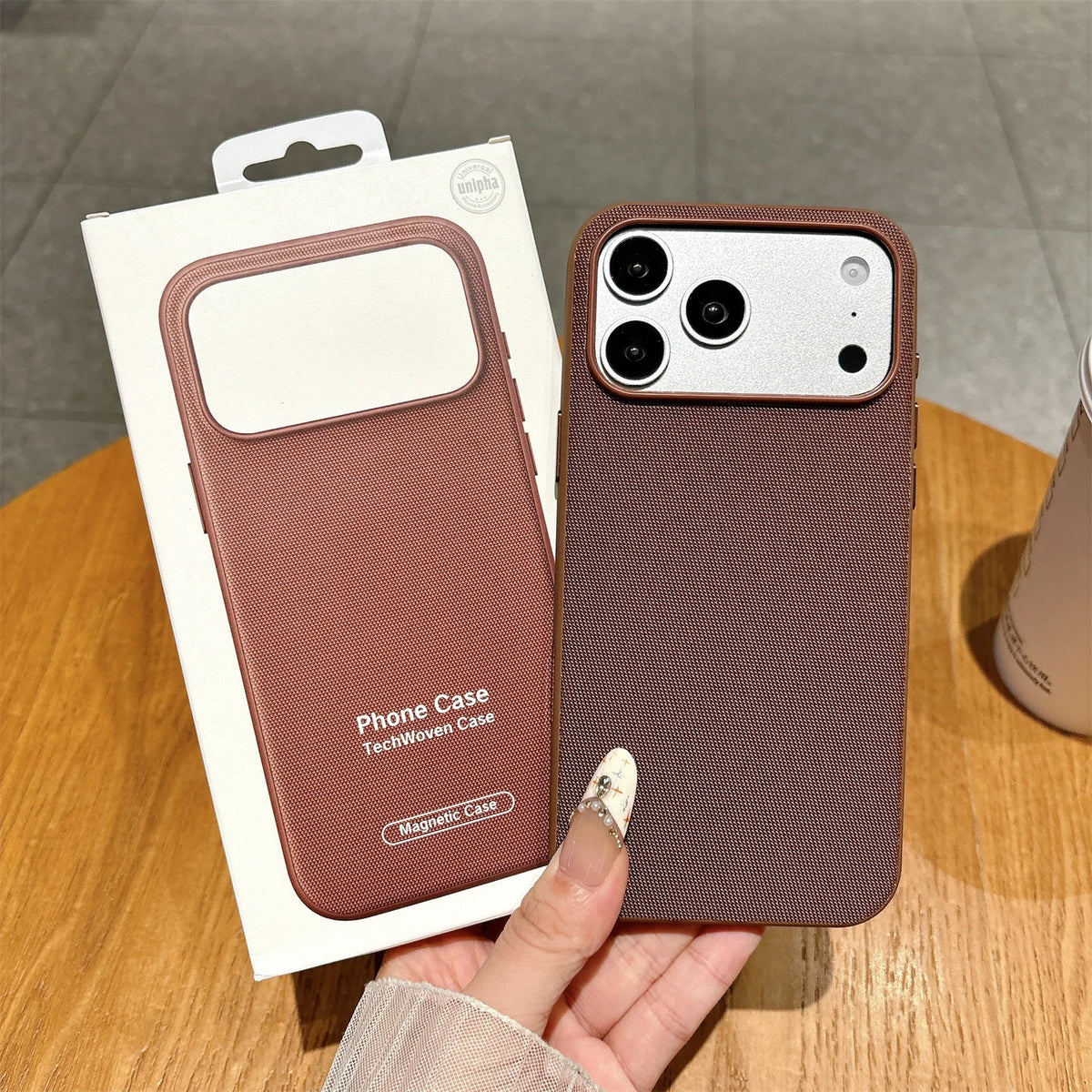 Original Tech Woven for Magsafe Phone Case for iPhone 18 Pro 17 Pro Max Air 16 15 14 13 Boxed Magnetic Wireless Charging Cover