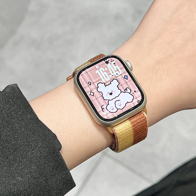 Nylon Loop Strap for Apple Watch Band 46mm 40 44 45mm 41mm  Breathable Bracelet for IWatch Series 11 10 9 8 7 Ultra3 2 49mm band