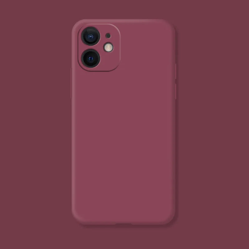 For iphone 11 Case For iphone 11 12 13 mini 14 15 Pro Max Shockproof TPU Liquid Silicone Protective Phone Back Cover Case