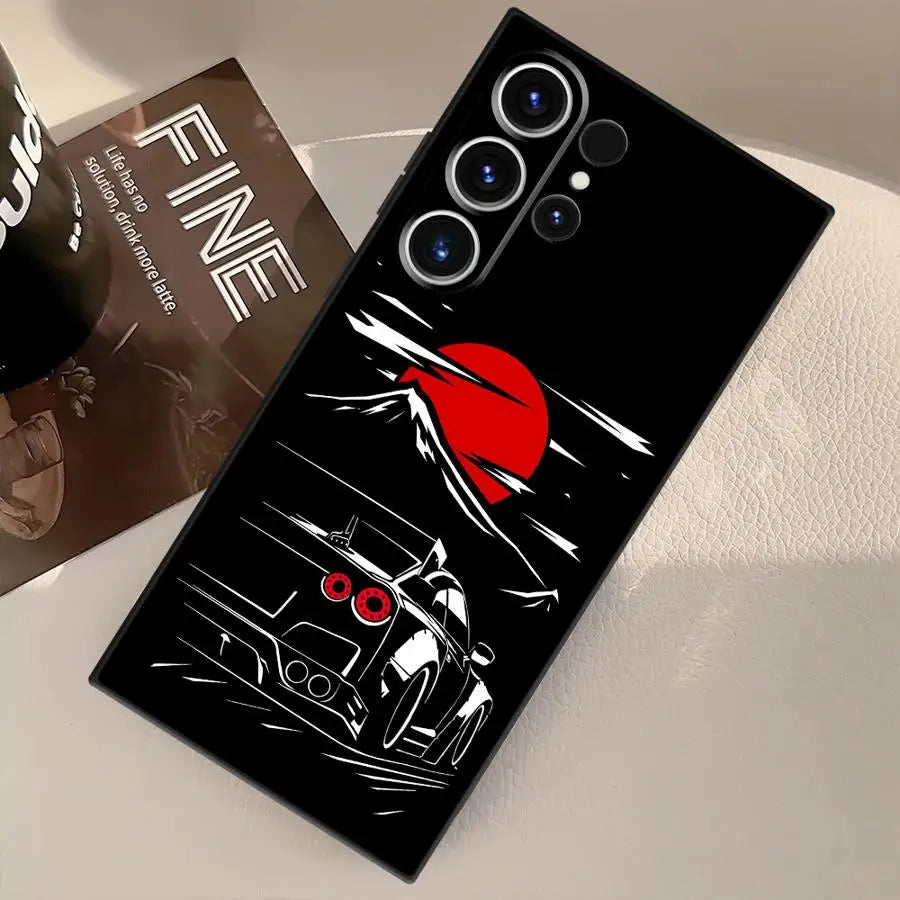 Japanese Drift Car Case for Samsung Galaxy S26 Ultra S24 S25 Plus Note 20 8 9 10 S10 S9 S20 Ultra S23 S21 FE Funda Phone Cover
