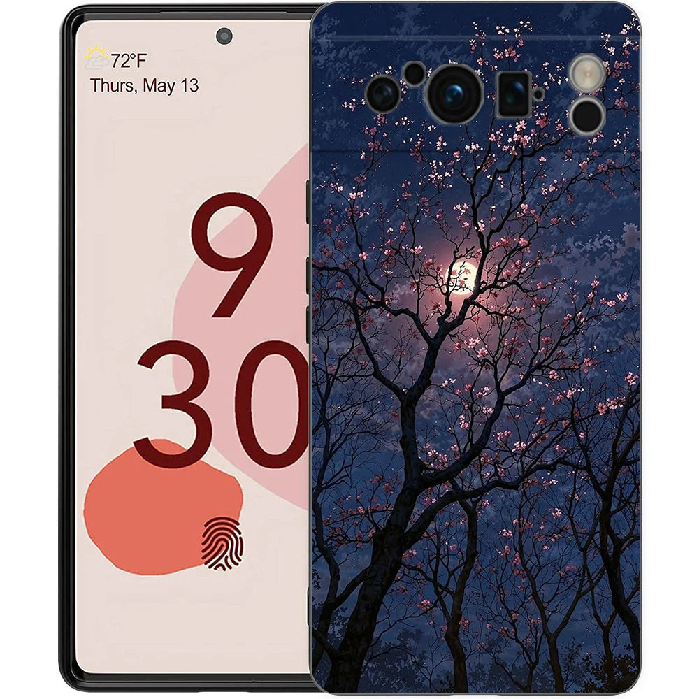 fashion art sunset glow painting Phone Case For Google Pixel 9 8 9A 8A 7 7A 6 Pro XL 6A 5G Black Soft Back Luxury TPU Cover