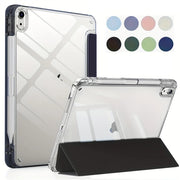 Case For iPad 5 6 7 8 9 10 11 Air 11 13 inch /Mini 6th 7th Gen / Pro 11 12.9 (3rd/4th/5th/6th Gen) Crystal Clear with Pen Holder