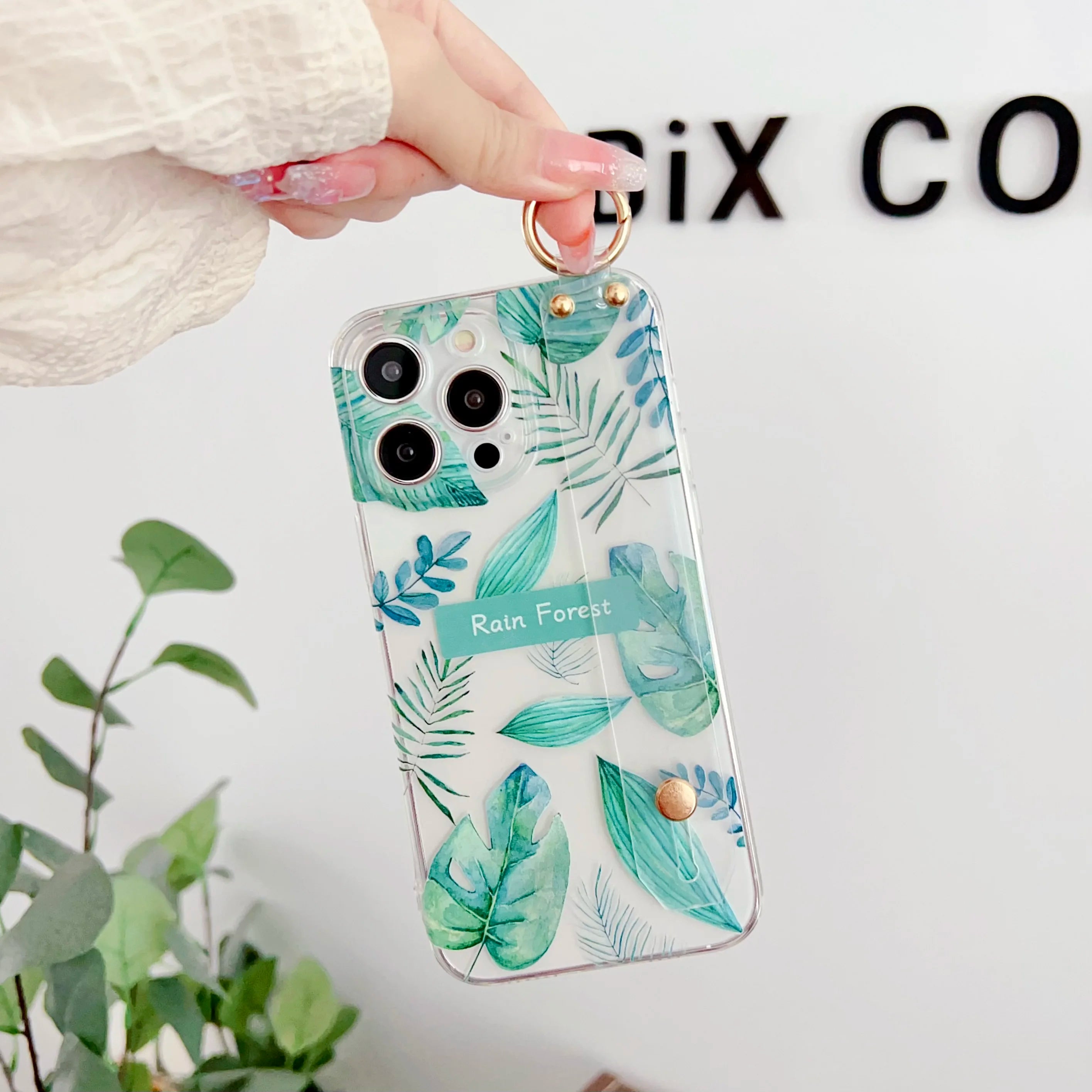 For Samsung Galaxy S20 S21 S22 S23 S24 S25 Plus Ultra FE Edge Rainforest Trees Case Wrist Strap