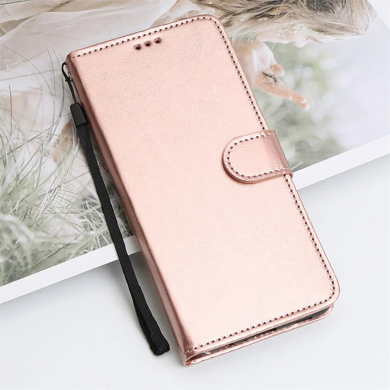 Leather Case For Samsung Galaxy S25FE S25 Edge S25 Ultra S24 S23 S22 S21 S20 FE S10 S9 S8 S7 Funda Flip Wallet Cover Book Case