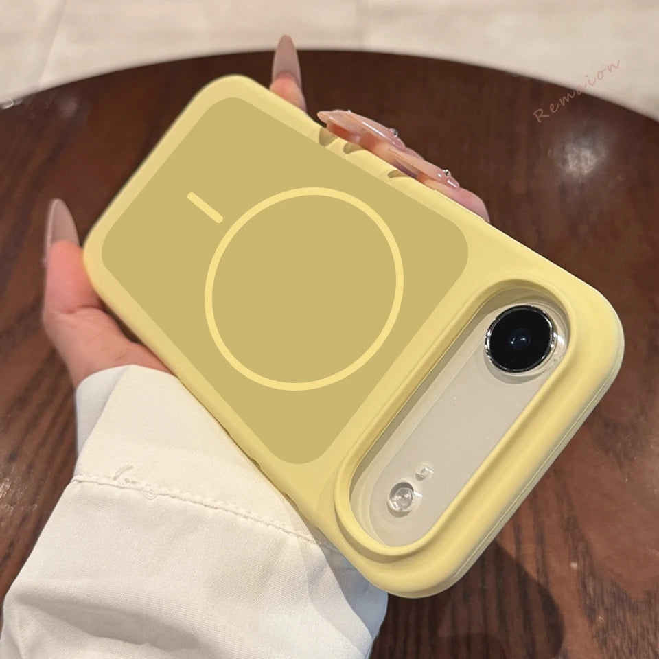 Magnetic Liquid Silicone Phone Case For iPhone 15 14 13 16 17 Pro Max Plus Air Magsafe Official Wireless Charge Protector Cover