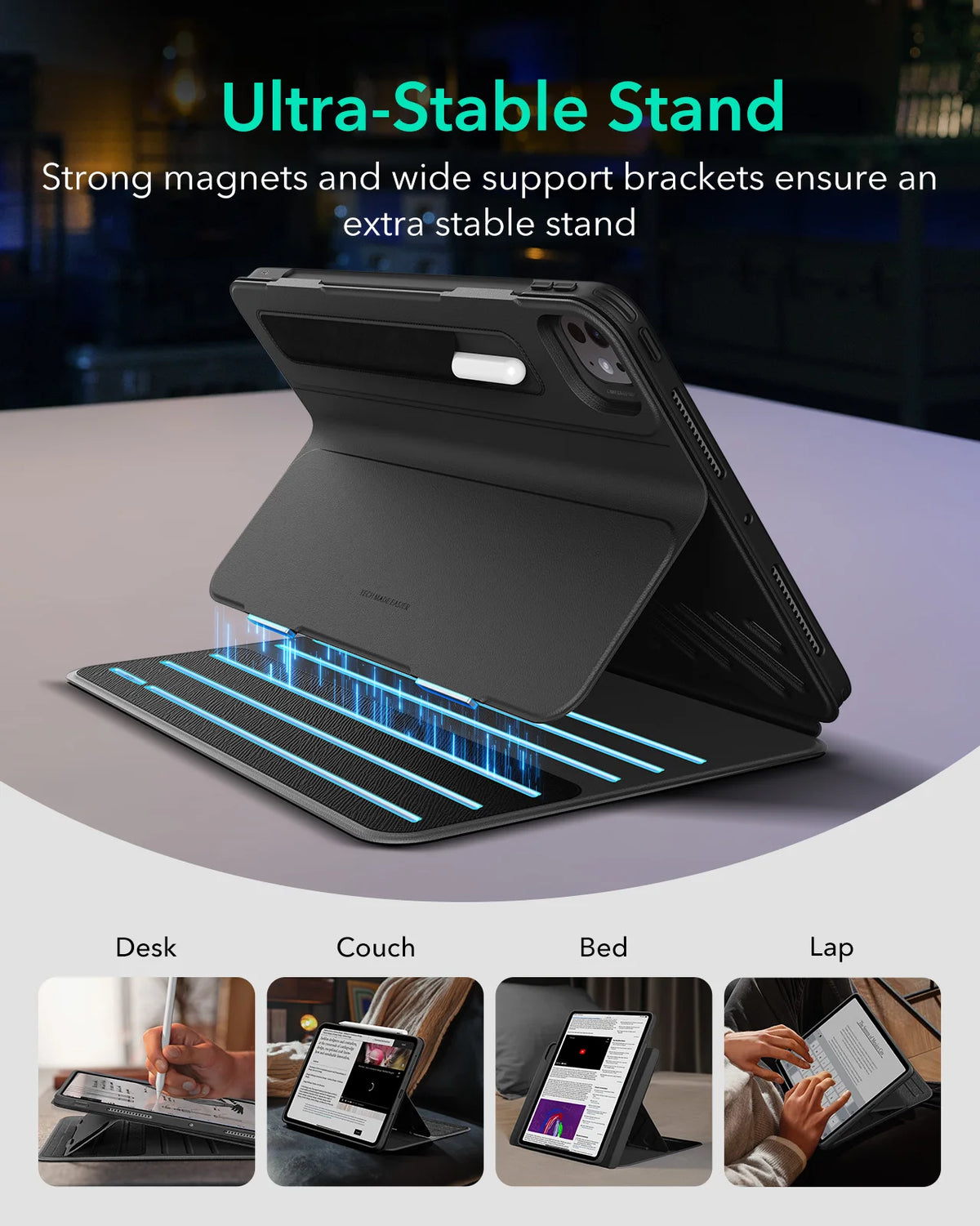 ESR for iPad Pro 13 Inch Case (M5/M4) Rotating Case with Removable Magnetic Cover Shift Series for iPad Pro 13 2024/2025