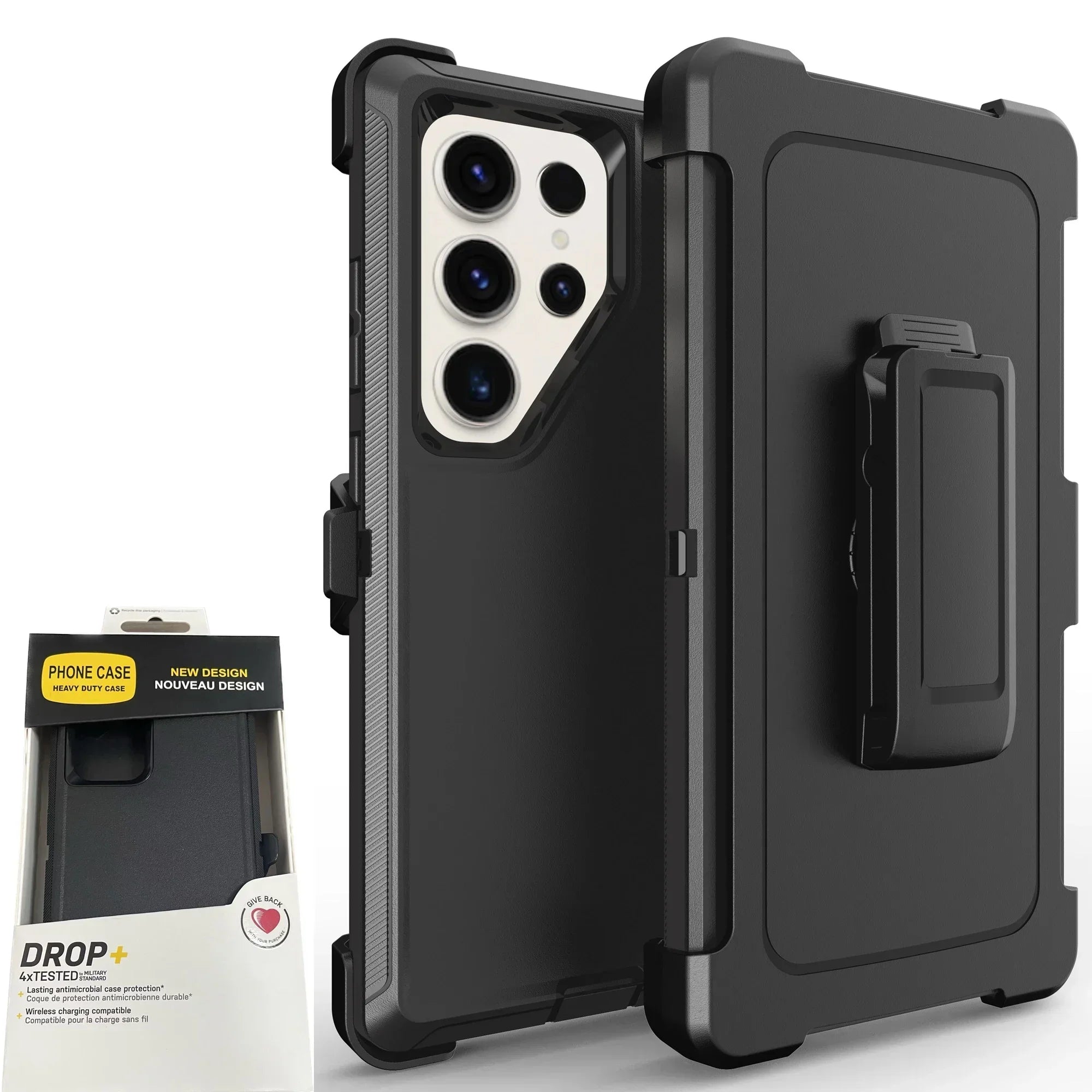 Defender Ott Armor Box Case for Samsung S25 Ultra S24 S23 S22 S21 S20 Plus Rugged Shockproof Protect Cover Belt Clip