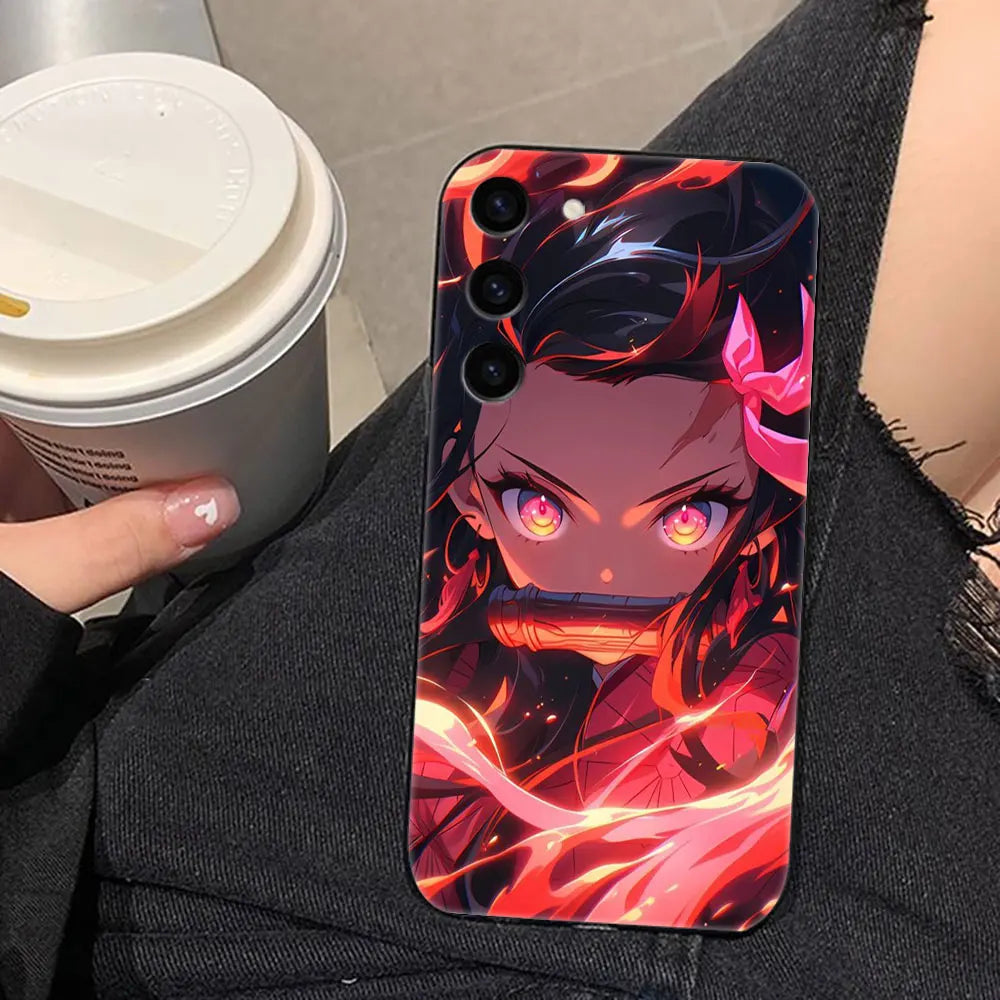 Anime Demons Slayers Tanjiro Phone Case For Samsung Galaxy S26 S25 EDGE S24 S23 S22 S21 S20 FE S10 Ultra PLUS LITE Case Cover