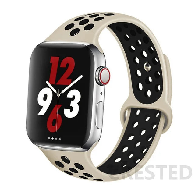 Sport Strap For Apple Watch band 44mm 40mm 49mm 45mm 41mm 42mm Breathable bracelet correa iWatch Series Ultra 4 12 11 10 9 8 SE