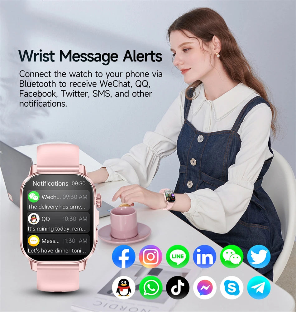 New Men Accurate Health Diagnosis ECG Smart Watch Blood Pressure Blood Oxygen Blood Fat Uric Acid Temp Bluetooth call Smartwatch