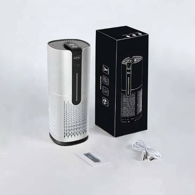 Ozone Negative Ion Anion Smoke Activated Carbon Ionic Uv Hepa Filter Ionizer Vehicle Portable Car Air Cleaner Purifier