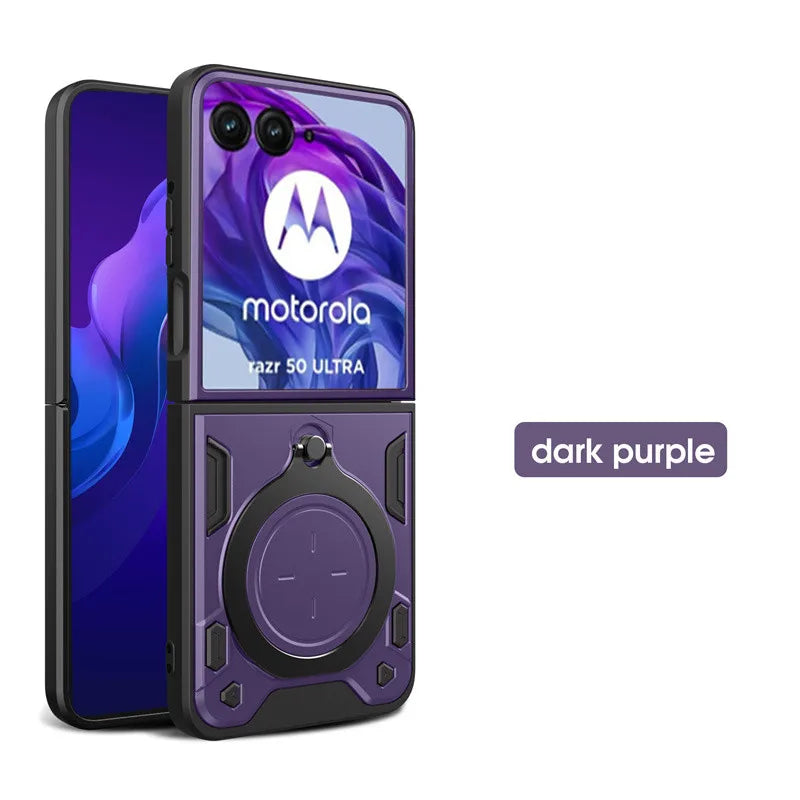 Heavy Duty Protective Magnetic Cover For Motorola Moto Razr 70 60 50 40 Ultra Razr+ 2026 2025 2024 Case With Ring Holder Stand