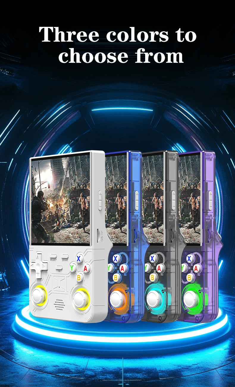 R36 Ultra Console Portable Retro Game 4‘’ IPS Screen Handheld Game Players Emulator Pocket Video Player 64G/128G