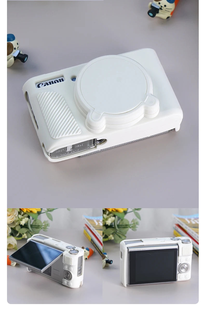 Camera Silicone Case for Canon SX730 SX740 Soft Silicone Protector Camera Cover Case Full Body Bag Baseplate Dustproof Waterprof