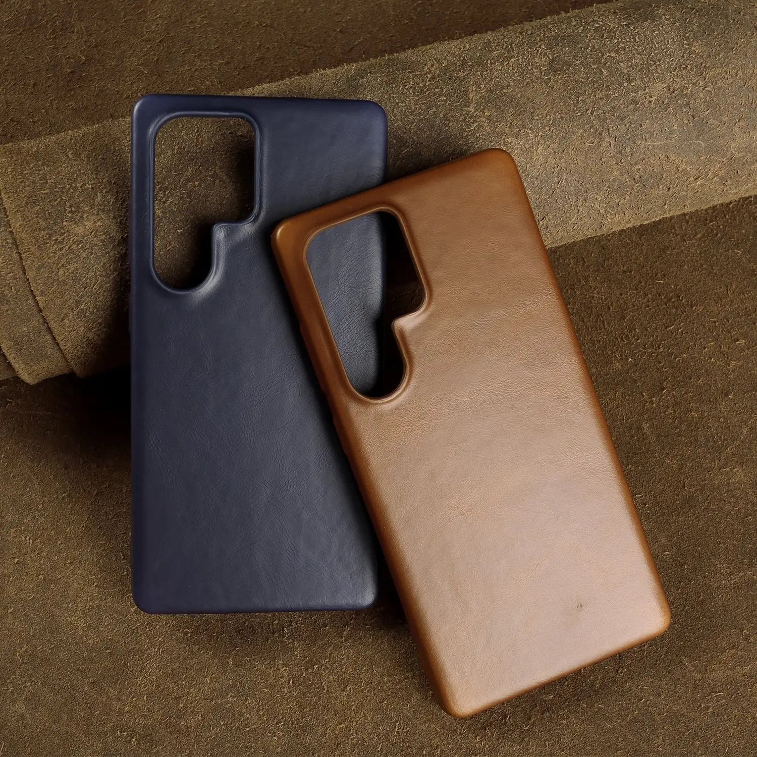 Full Wrapped Magnetic Genuine Leather Phone Case For Samsung Galaxy S25 Edge Cases S24 S23 S22 S21 S26 Wireless Charging Cover