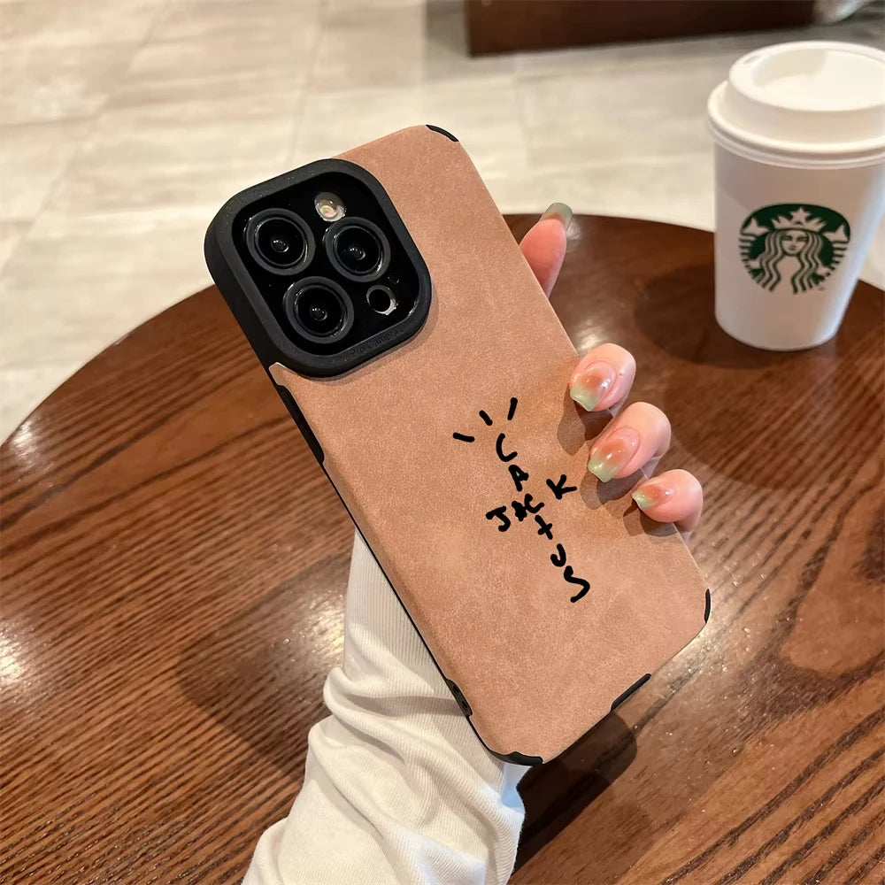 Flip Leather Phone Case for iphone 16 15 14 Plus 13 12 11 Pro Max 16E X XR XS Cover Fashion Streetwear Hop jack Funda Cases